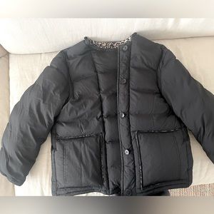 Frankie Shop reversible puffer coat. black/Leopard